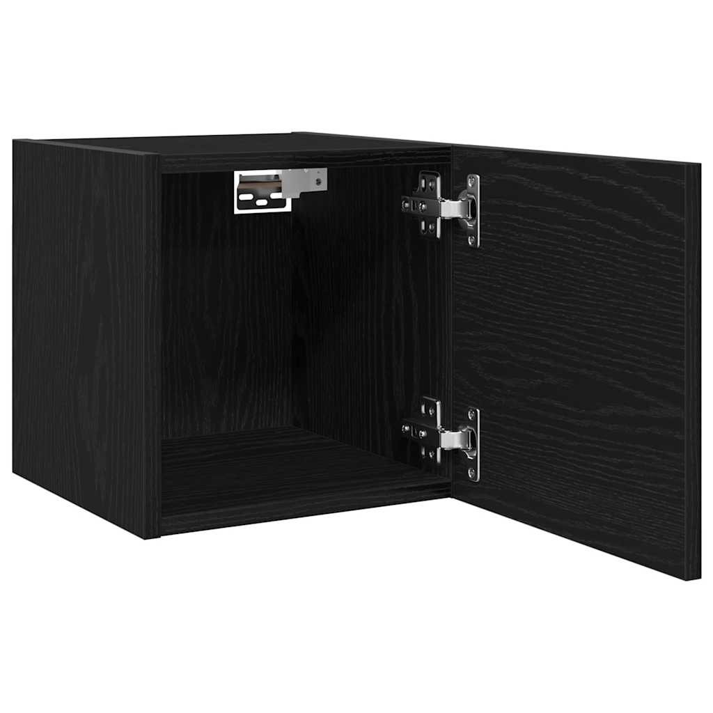 Vægmonteret TV Skab Vægmonteret 2 pcs Sort eg 30,5 x 30 x 30 cm