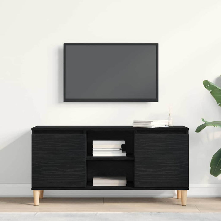 TV-skab Sort eg 102 x 35 x 50 cm Konstrueret træ