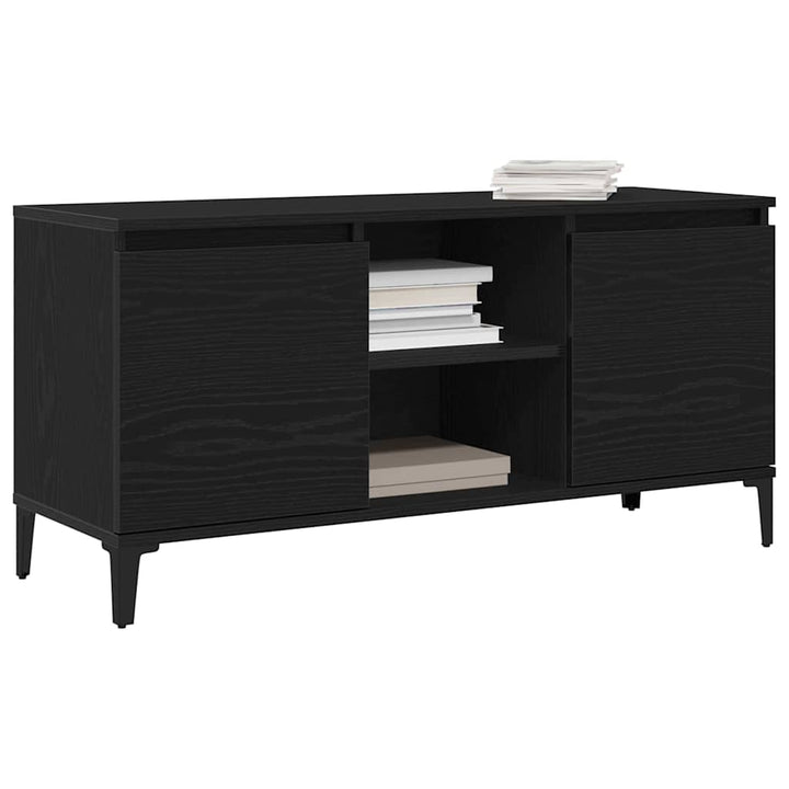 TV-skab Sort eg 102 x 35 x 50 cm Konstrueret træ