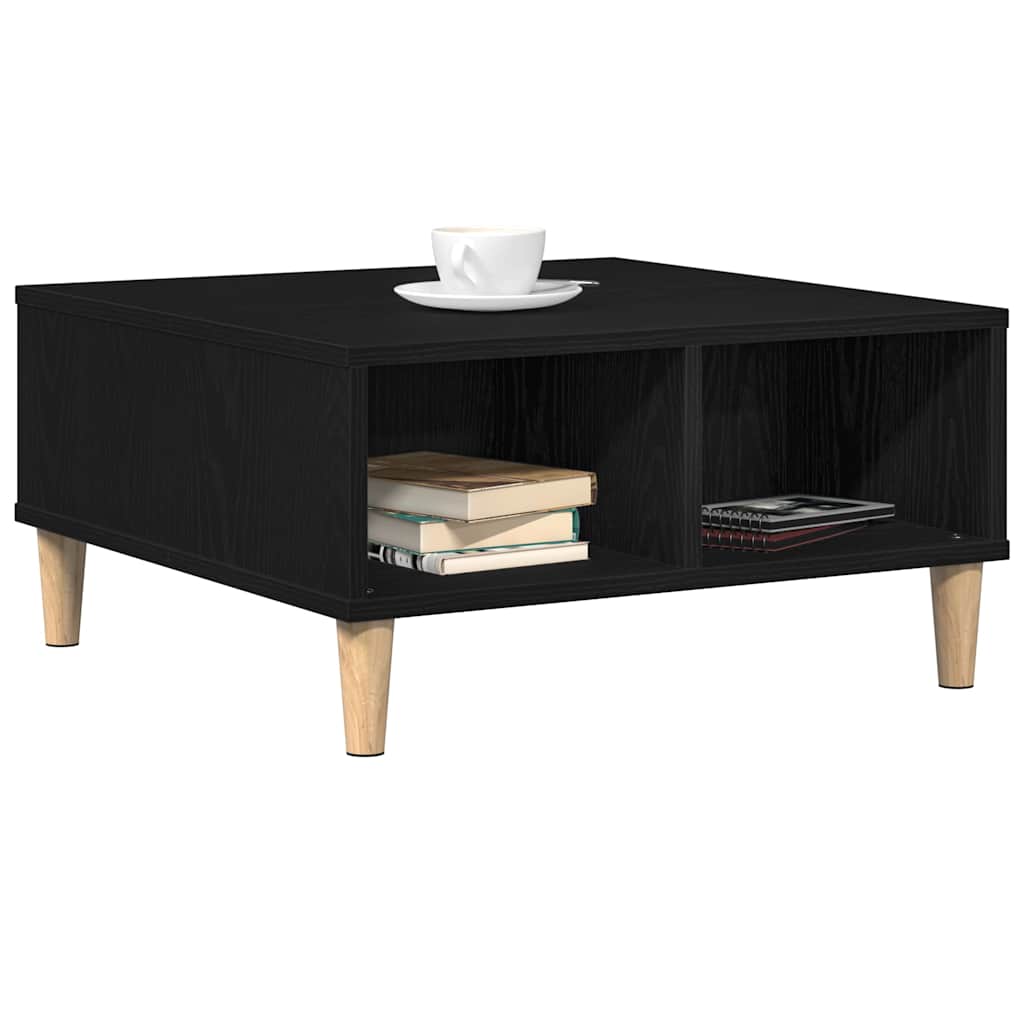 Sofabord Sort eg 60 x 60 x 30 cm Konstrueret træ