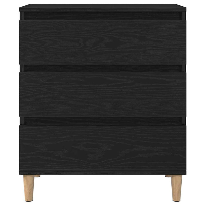 Sideboard med skuffe Sort eg 60 x 35 x 70 cm Konstrueret træ