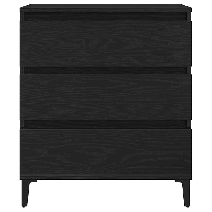 Sideboard med skuffe Sort eg 60 x 35 x 70 cm Konstrueret træ