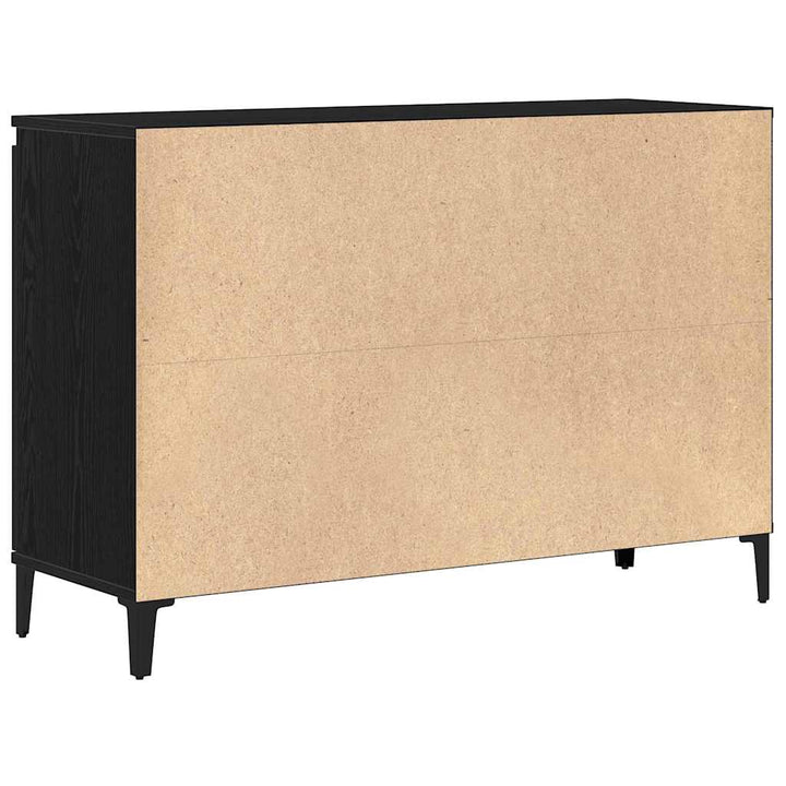 Sideboard med skuffe Sort eg 104 x 35 x 70 cm Konstrueret træ