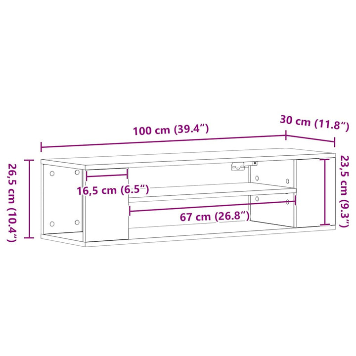 TV-skab 100 x 30 x 26,5 cm artisian oak Konstrueret træ