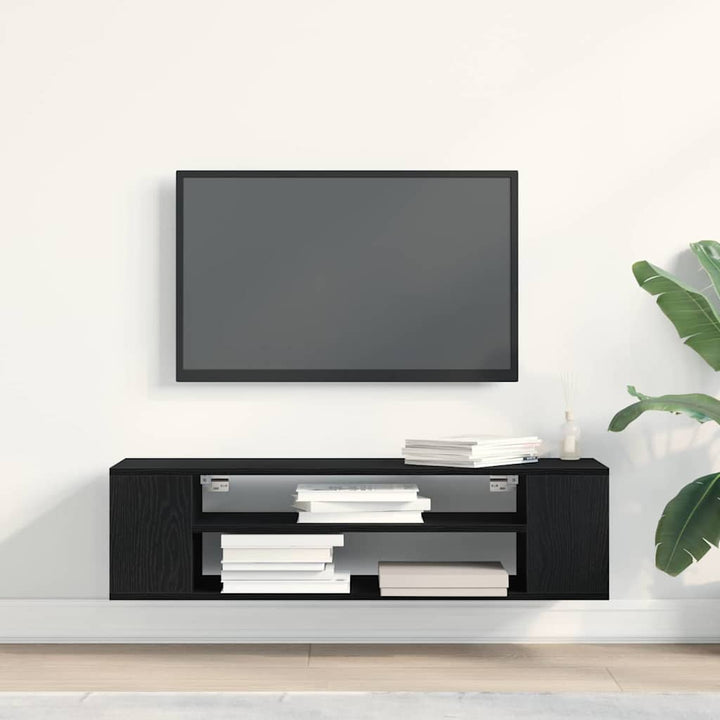 TV-skab Sort eg 100 x 30 x 26,5 cm Konstrueret træ
