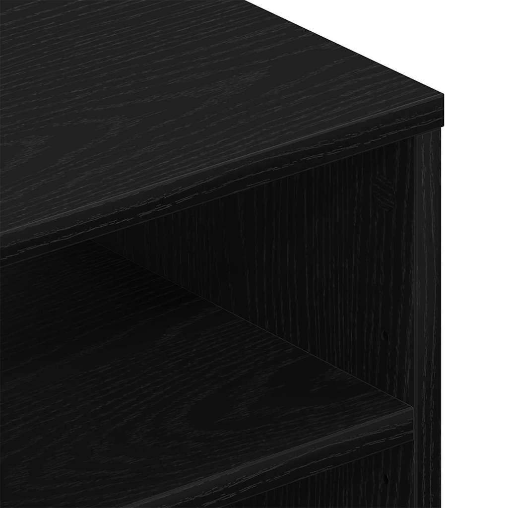 Væghylde Vægmonteret Sort eg 102 x 30 x 29 cm Konstrueret træ