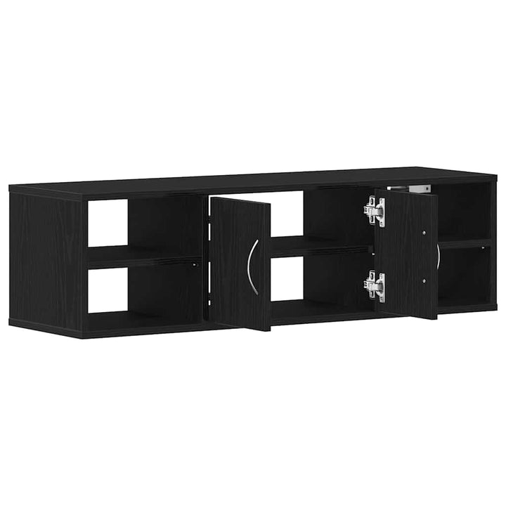 Væghylde Vægmonteret Sort eg 102 x 30 x 29 cm Konstrueret træ
