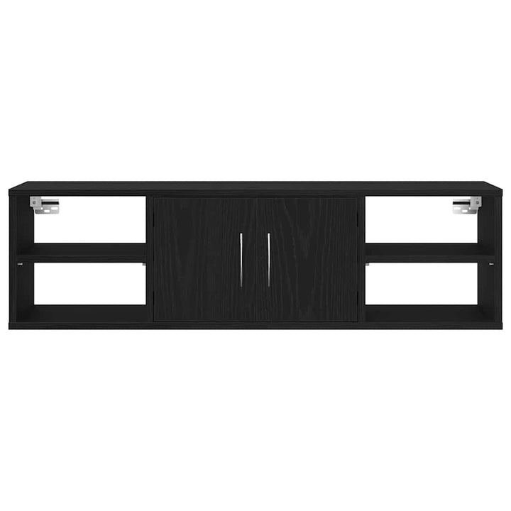 Væghylde Vægmonteret Sort eg 102 x 30 x 29 cm Konstrueret træ