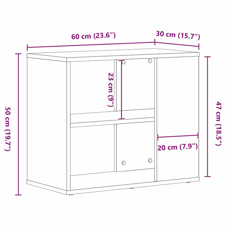 Sideboard Sort eg 60 x 30 x 50 cm Konstrueret træ