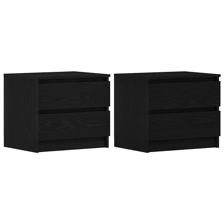 Natskab 2 pcs Sort eg 50 x 40 x 43,5 cm Konstrueret træ