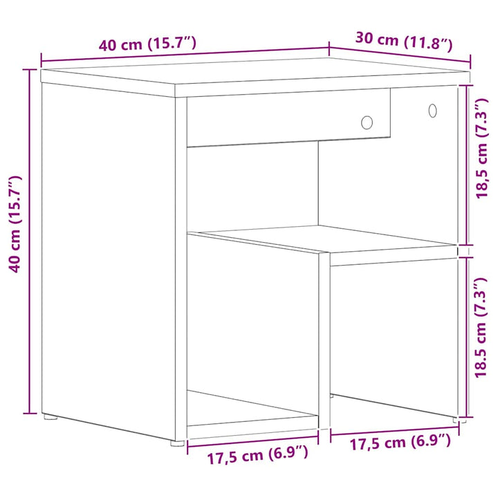 Natskab 2 stk. Sort eg 40 x 30 x 40 cm Konstrueret træ