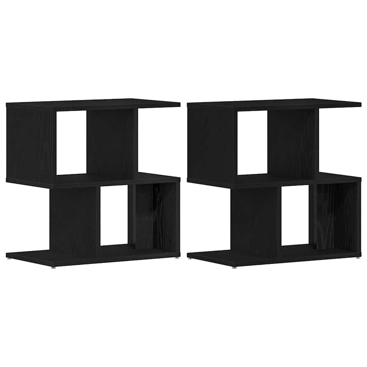 Natskab 2 pcs Sort eg 50 x 30 x 51,5 cm Konstrueret træ