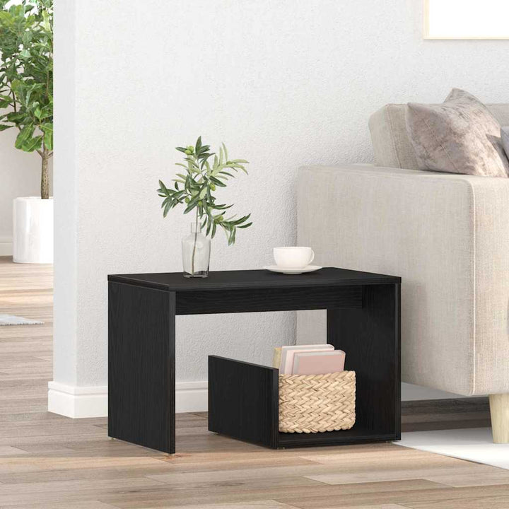 Sidebord Sort eg 59 x 36 x 38 cm Konstrueret træ