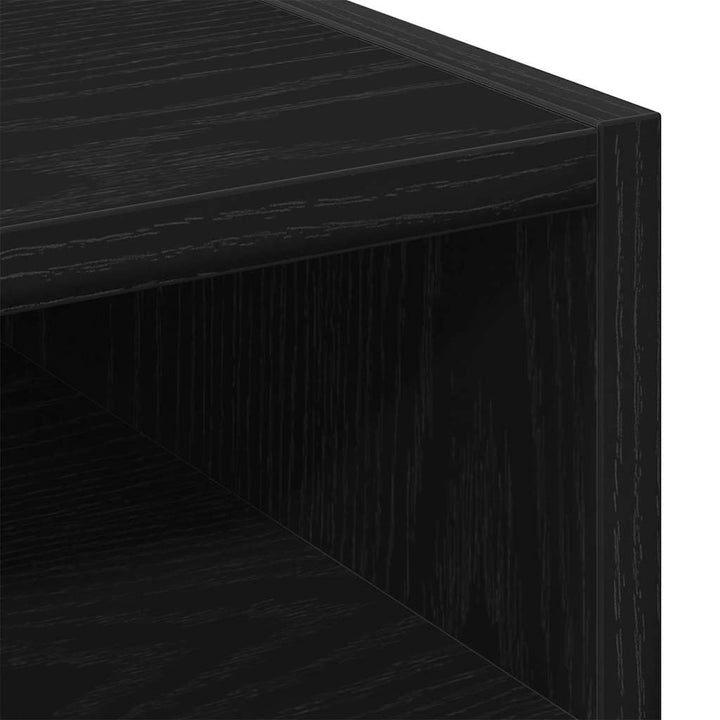 Vogn med sidekabinett 33 x 38 x 60 cm Konstrueret træ Sort eg