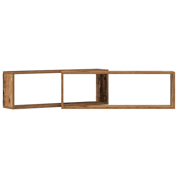 Væghylder Vægmonteret 2 stk. Gammelt træ 80 x 15 x 26 cm