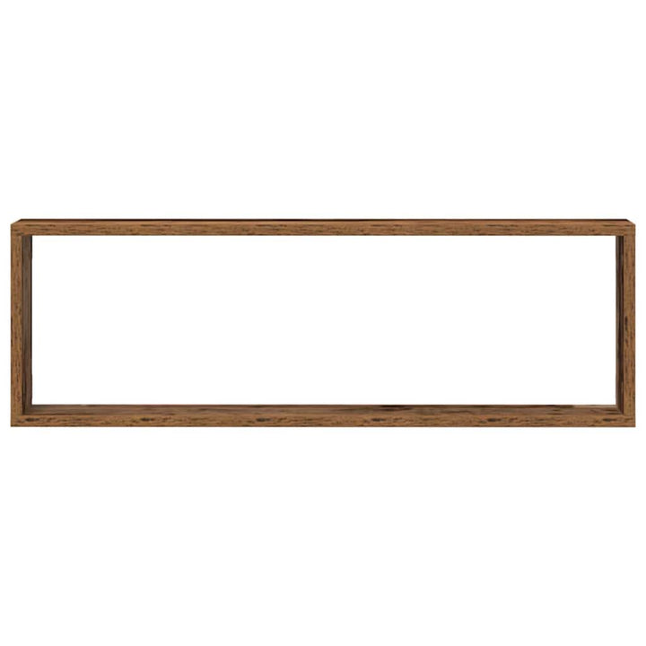 Væghylder 4 stk. Gammelt træ 80 x 15 x 26 cm Konstrueret træ