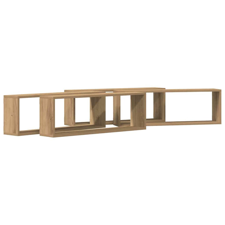 Væghylder 4 stk. Artisan eg 80 x 15 x 26 cm Konstrueret træ