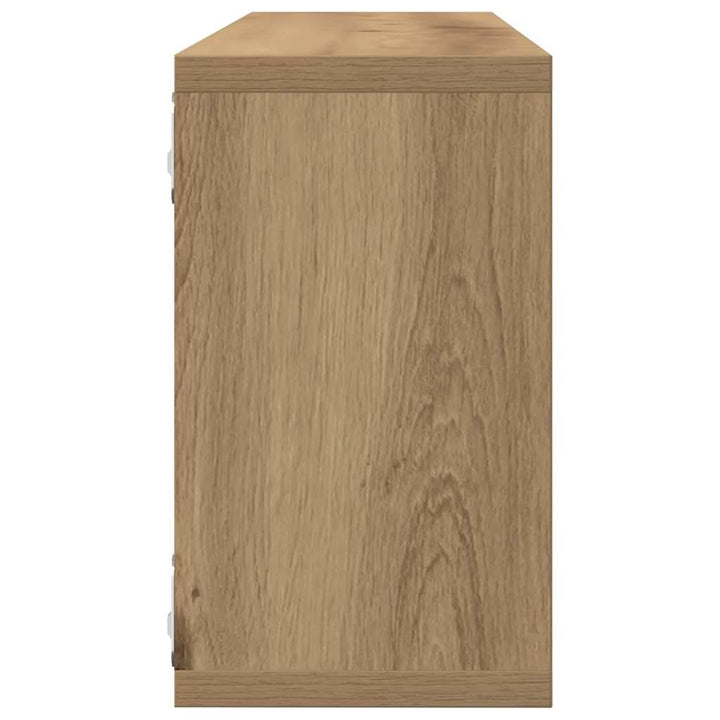 Væghylder 4 stk. Artisan eg 80 x 15 x 26 cm Konstrueret træ