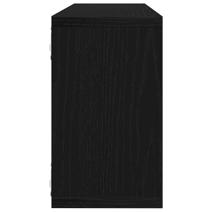Væghylder 4 stk. Sort eg 80 x 15 x 26 cm Konstrueret træ