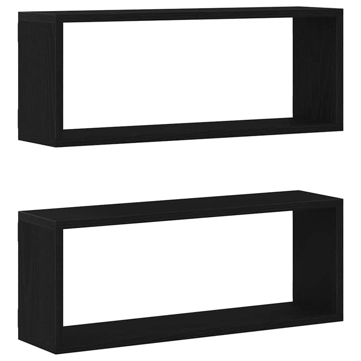 Væghylder Vægmonteret 2 stk. Sort eg 60 x 15 x 23 cm