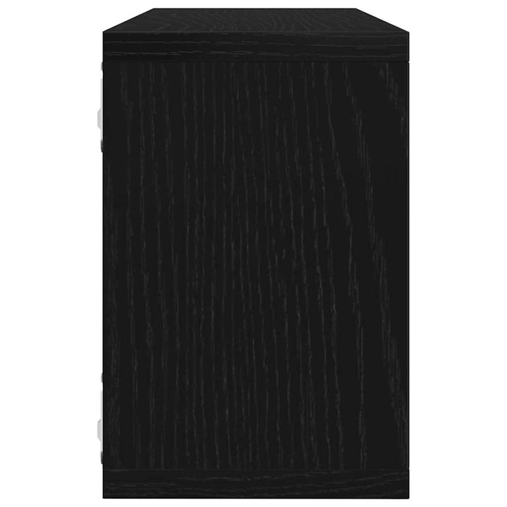 Væghylder 4 stk. Sort eg 60 x 15 x 23 cm Konstrueret træ