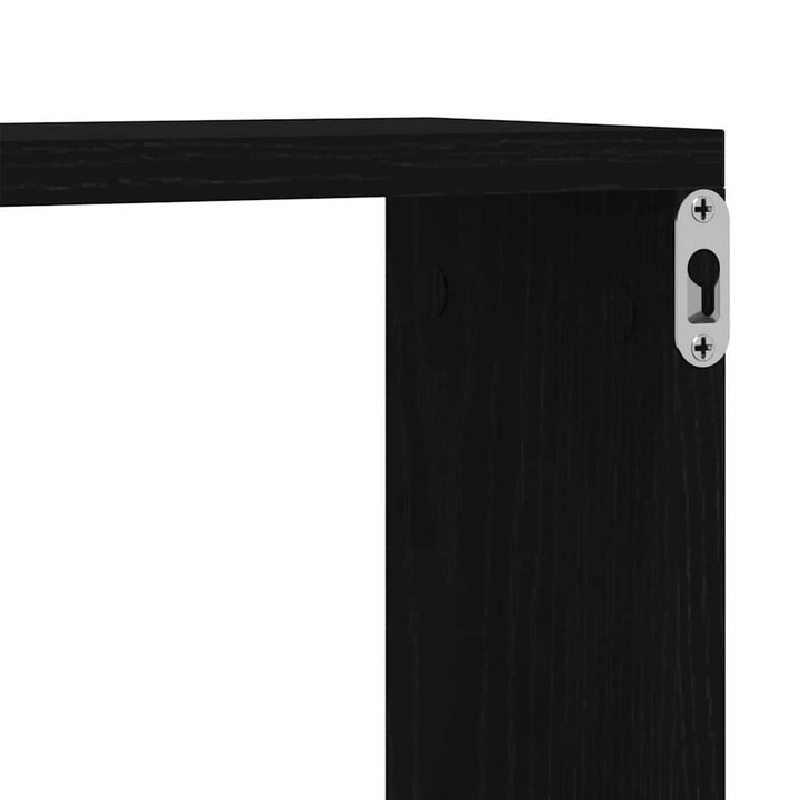 Væghylder 6 stk. Sort eg 60 x 15 x 23 cm Konstrueret træ
