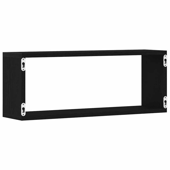 Væghylder 6 stk. Sort eg 60 x 15 x 23 cm Konstrueret træ