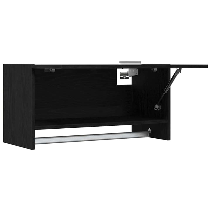 Garderobeskab Sort eg 70 x 32,5 x 35 cm Konstrueret træ