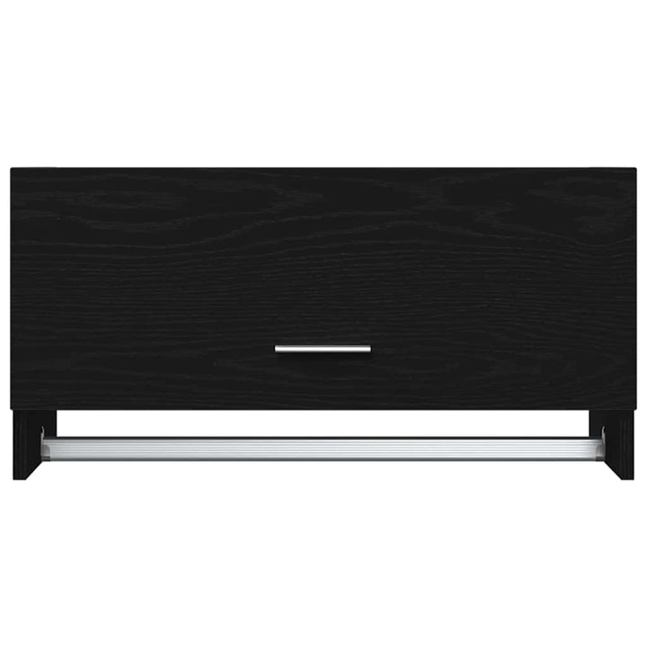 Garderobeskab Sort eg 70 x 32,5 x 35 cm Konstrueret træ