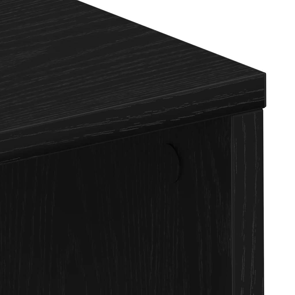 Bord med hylde Sort eg 102,5 x 35 x 75 cm Konstrueret træ