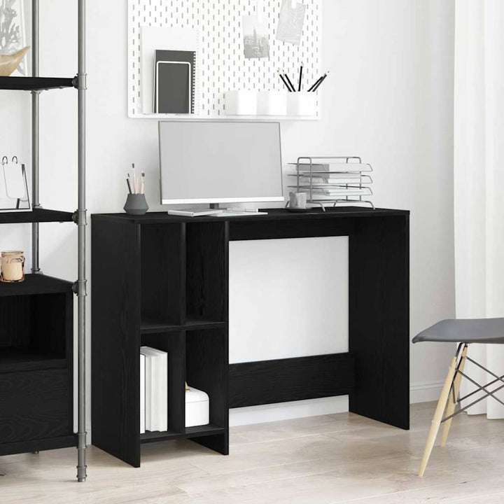 Bord med hylde Sort eg 102,5 x 35 x 75 cm Konstrueret træ