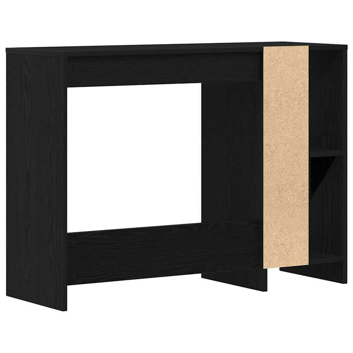 Bord med hylde Sort eg 102,5 x 35 x 75 cm Konstrueret træ