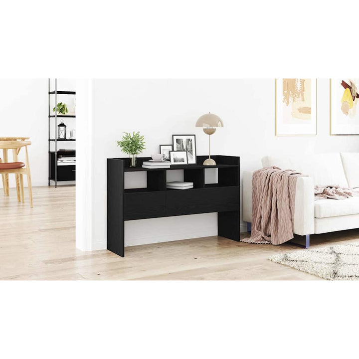 Sideboard med skuffe Sort eg 105 x 30 x 70 cm Konstrueret træ