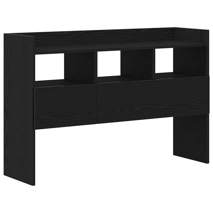 Sideboard med skuffe Sort eg 105 x 30 x 70 cm Konstrueret træ