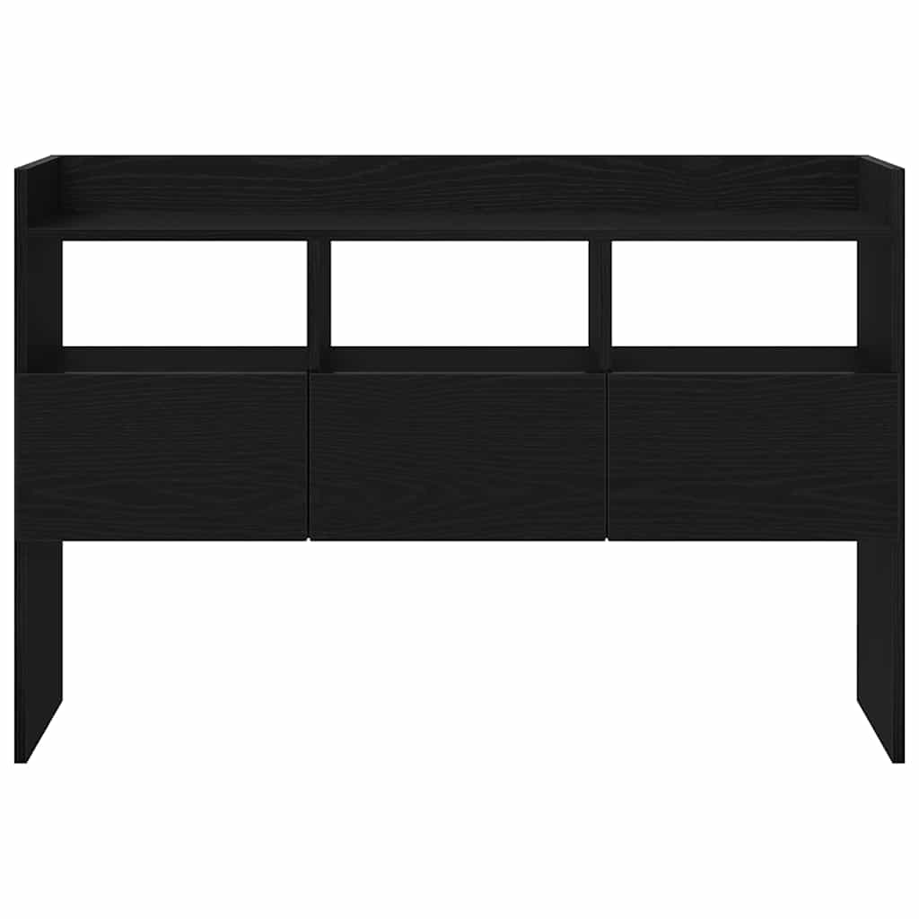 Sideboard med skuffe Sort eg 105 x 30 x 70 cm Konstrueret træ