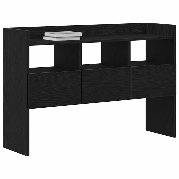 Sideboard med skuffe Sort eg 105 x 30 x 70 cm Konstrueret træ