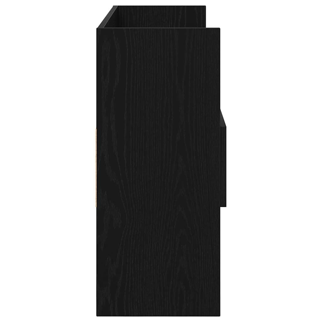 Sideboard med skuffe Sort eg 105 x 30 x 70 cm Konstrueret træ