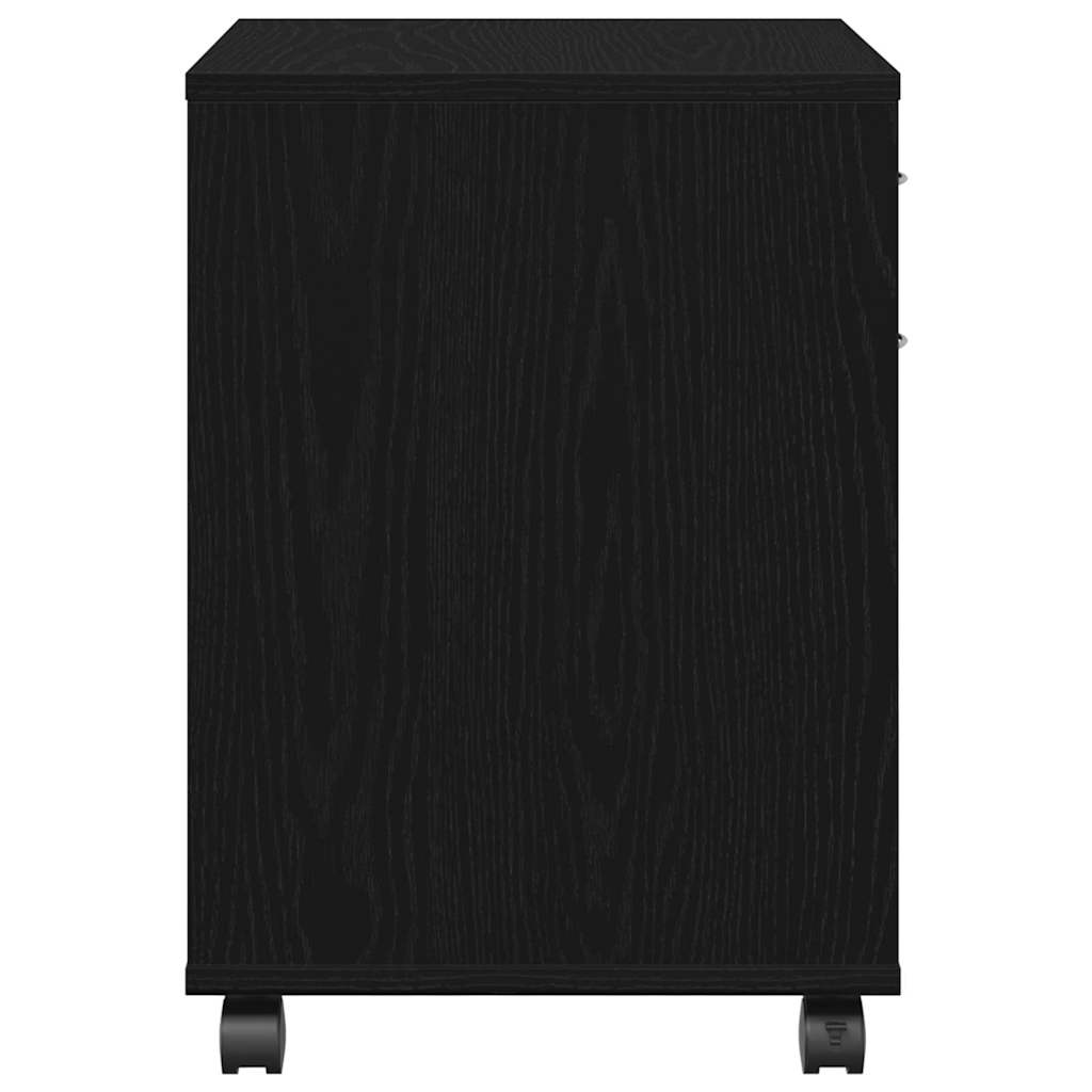 Rullende skab 45 x 38 x 54 cm Konstrueret træ Sort eg
