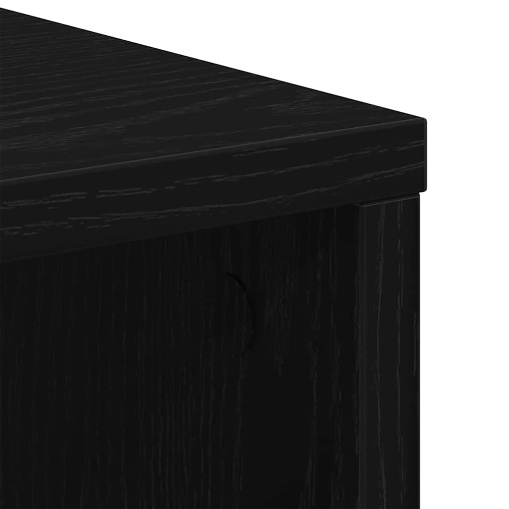 Opbevaringsskab Sort eg 60 x 35 x 75 cm Konstrueret træ