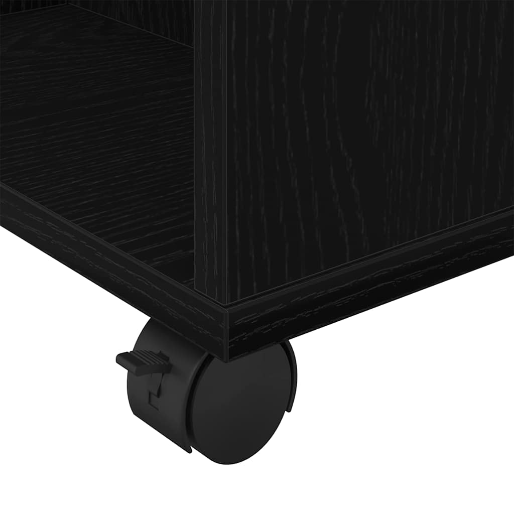 Opbevaringsskab 60 x 35 x 75 cm Konstrueret træ Sort eg