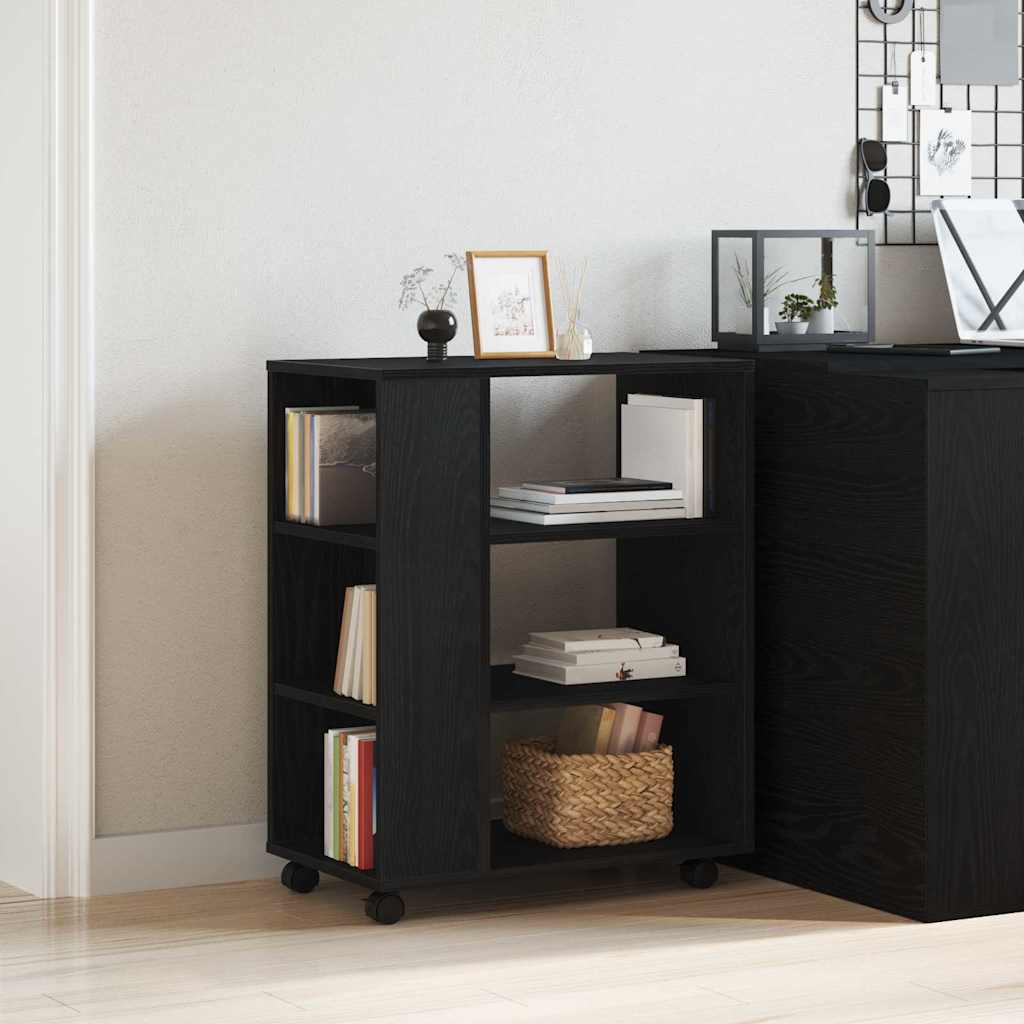 Opbevaringsskab 60 x 35 x 75 cm Konstrueret træ Sort eg