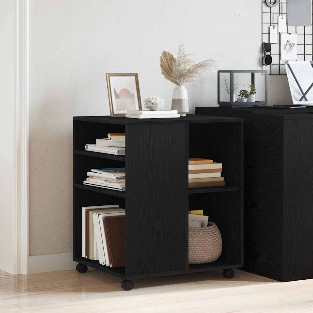 Opbevaringsskab Sort eg 60 x 53 x 72,5 cm Konstrueret træ
