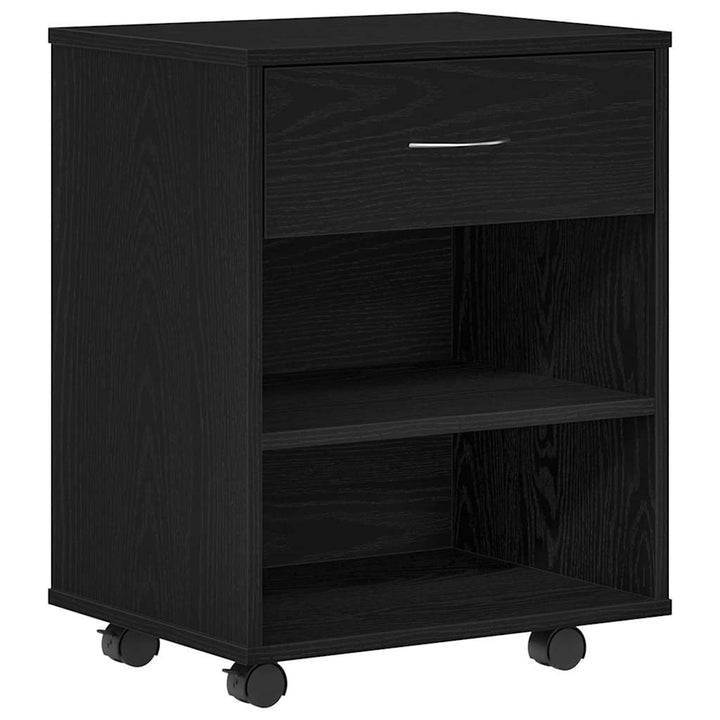 Opbevaringsskab 46 x 36 x 59 cm Konstrueret træ Sort eg