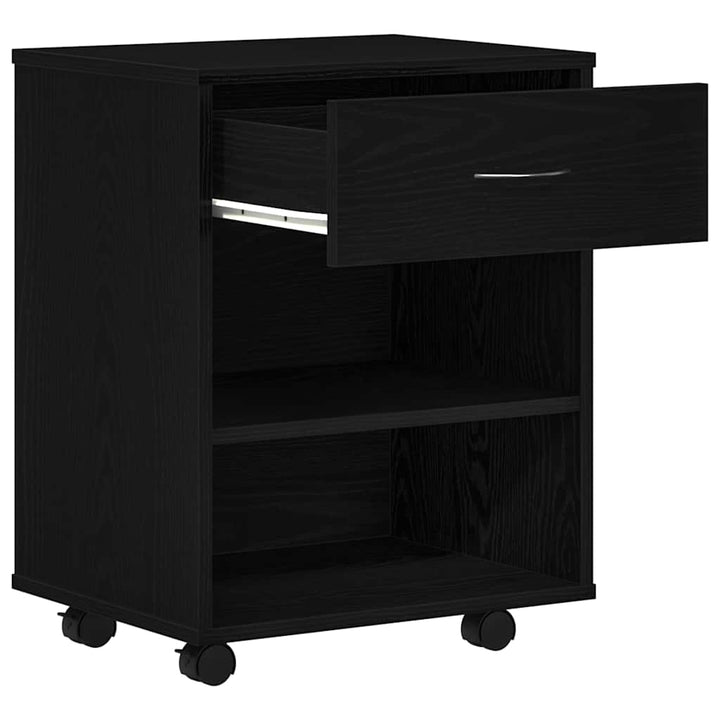 Opbevaringsskab 46 x 36 x 59 cm Konstrueret træ Sort eg