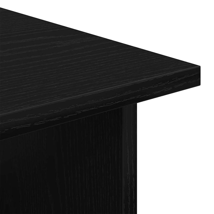 Rullende skab med hjul Sort eg 60 x 45 x 55 cm Konstrueret træ