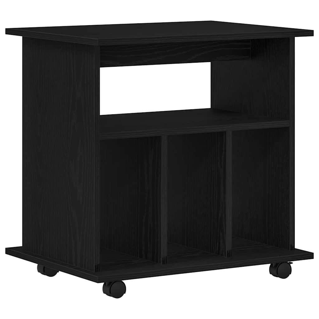 Rullende skab 60 x 45 x 55 cm Konstrueret træ Sort eg