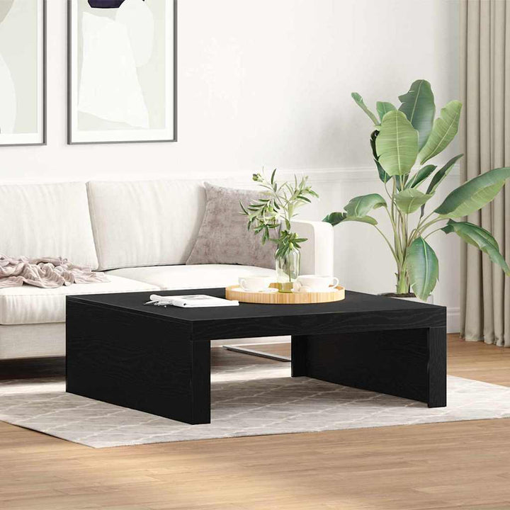Sofabord Sort eg 100 x 100 x 35 cm Konstrueret træ