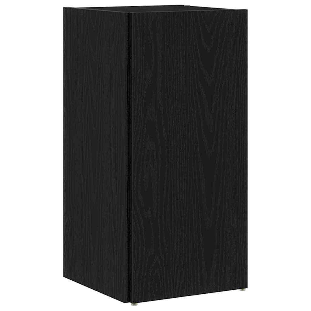Hjørnehylder Sort eg 33 x 33 x 67 cm Konstrueret træ