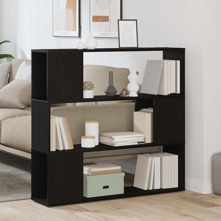TV-møbelsæt 100 x 24 x 94 cm Sort eg Konstrueret træ