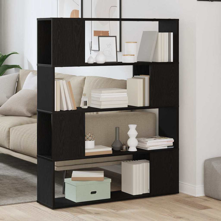 TV-møbelsæt Sort eg 100 x 24 x 124,5 cm Konstrueret træ